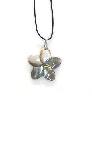 WomensMother-of-Pearl Plumeria Necklace